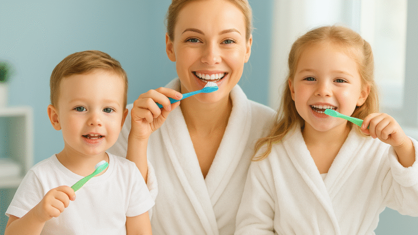 routine dentaire matinale