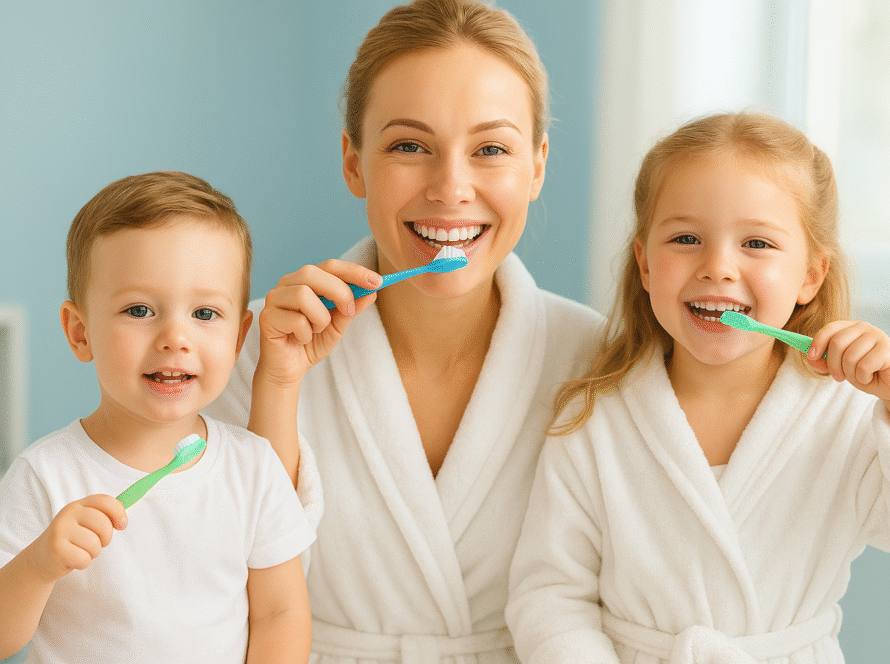 routine dentaire matinale